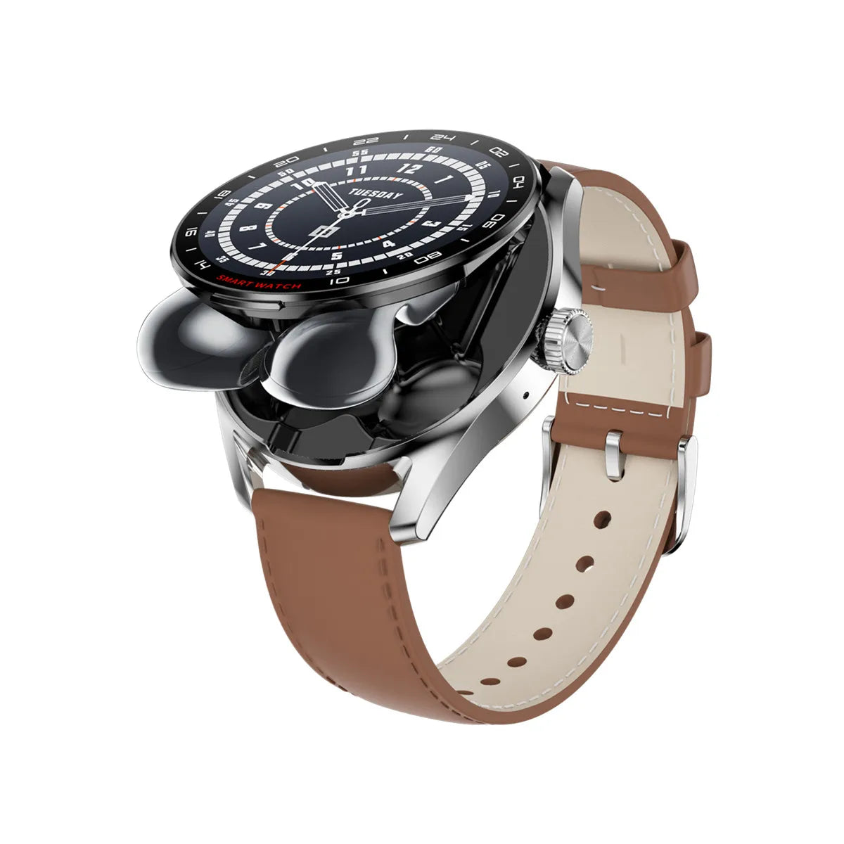 Smart Watch Earphone Built in Bluetooth Call Voice Assistant Music Play 1.46inch 360*360HD Dispaly Smartwatch for Android IOS