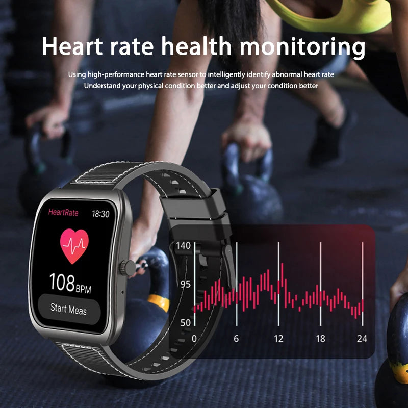 2025 NEW Smart Watch 1.85''Curved Screen BT5.4 Wireless Call Music Control Heart Rate/Sleep Monitoring  Remote Camera for Men