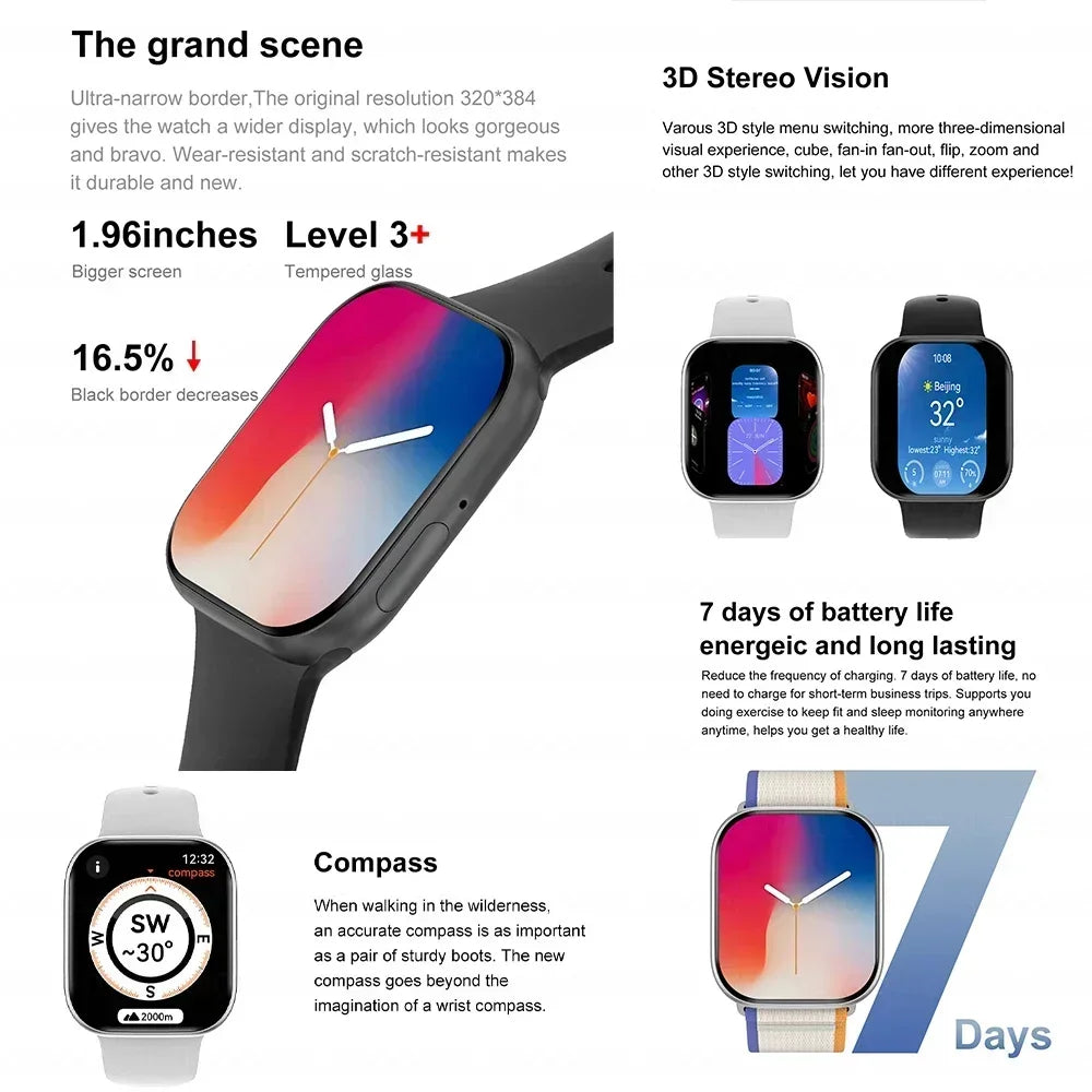 2026 New For Watch 10 Smart Watch 4G Memory Music Video Bluetooth Call Waterproof Smartwatch For Android IOS TWS Earphones