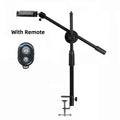 Tabletop Overhead Tripod Stand with Ring Light Mobile Phone Holder And Boom Arm for Nail Art Photography Table Shooting Tripods