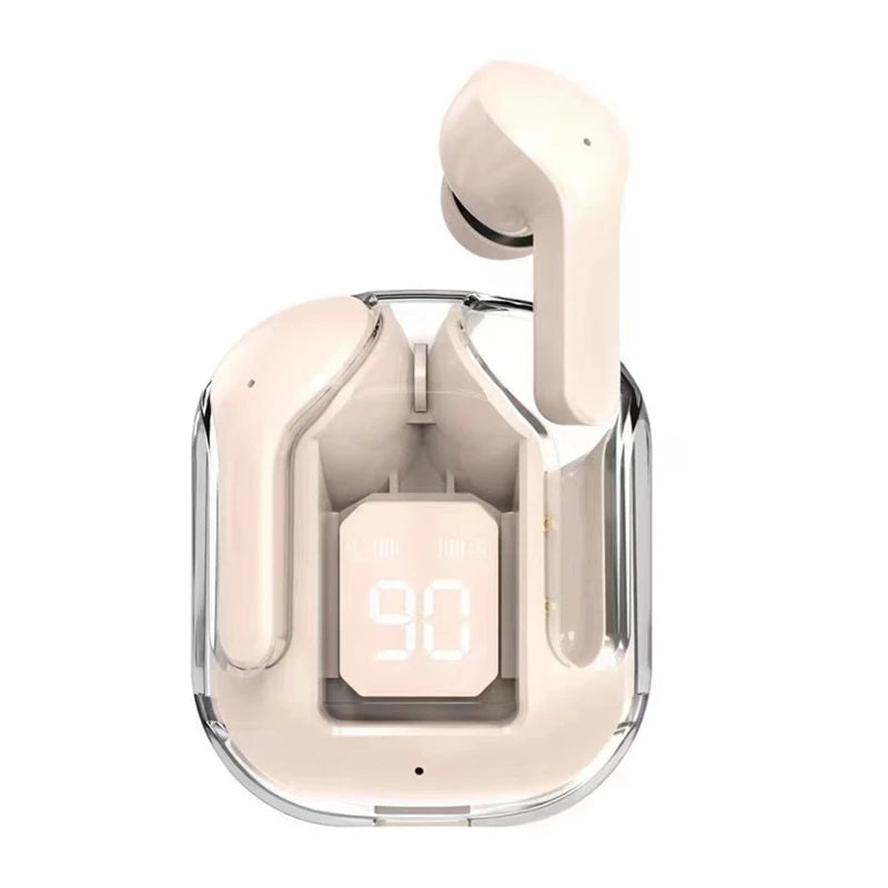 BT30 Wireless Bluetooth Headset Transparent Design with LED Digital Display Stereo Sound TWS Earphone for Sports Working-Air