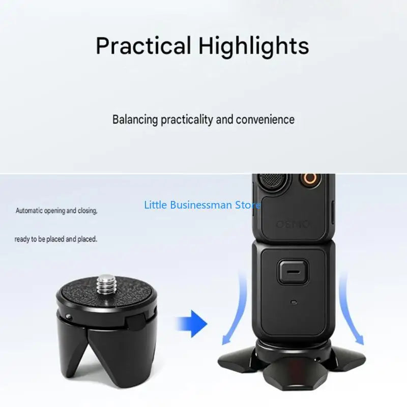 Phone Stand Tripod with Foldable Legs for Desk Video and Travel M76A
