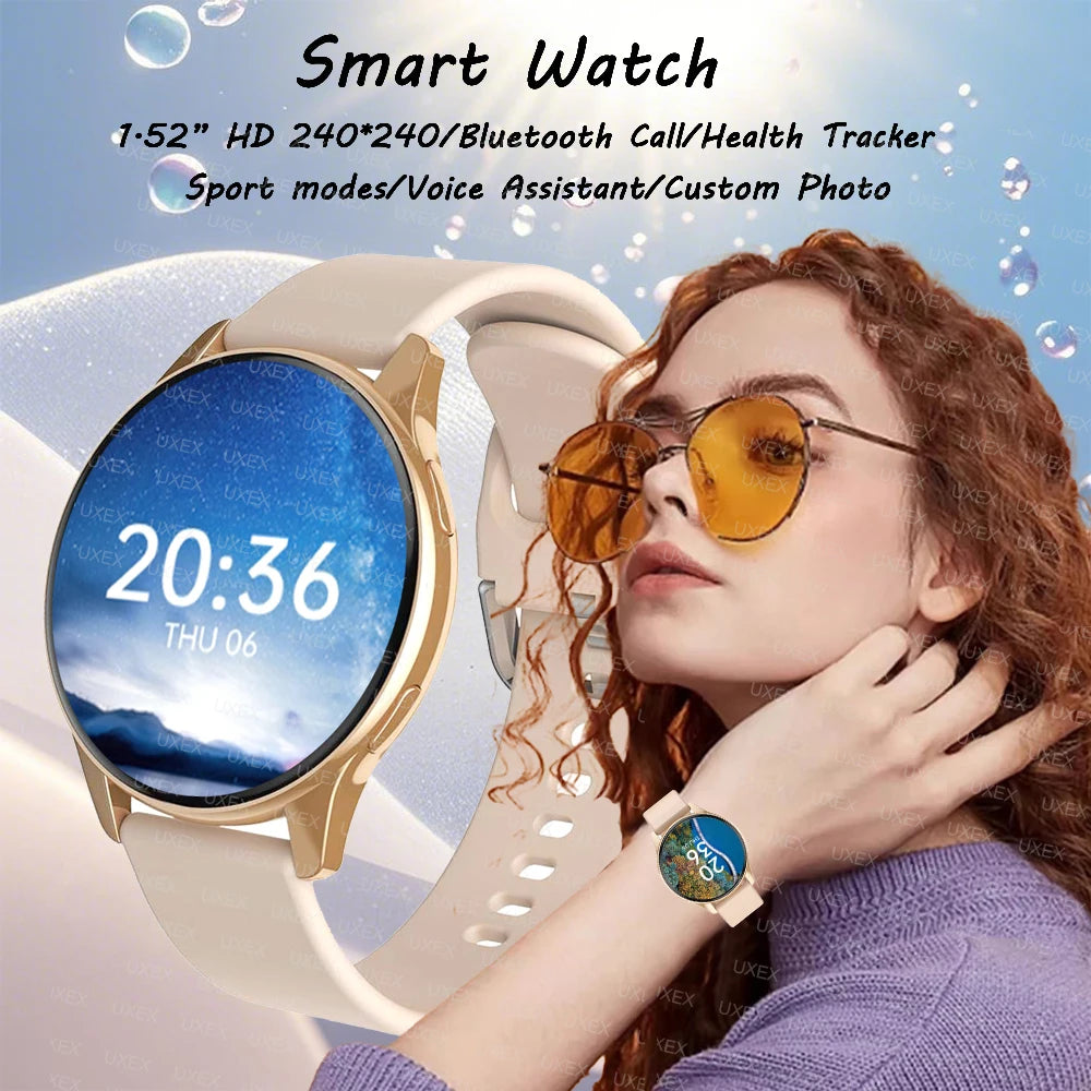 New Smart Watch 1.52’ Full Screen Smartwatch Bluetooth Calls Watches Men And Women Fitness Bracelet Custom Watches Face Box Plus