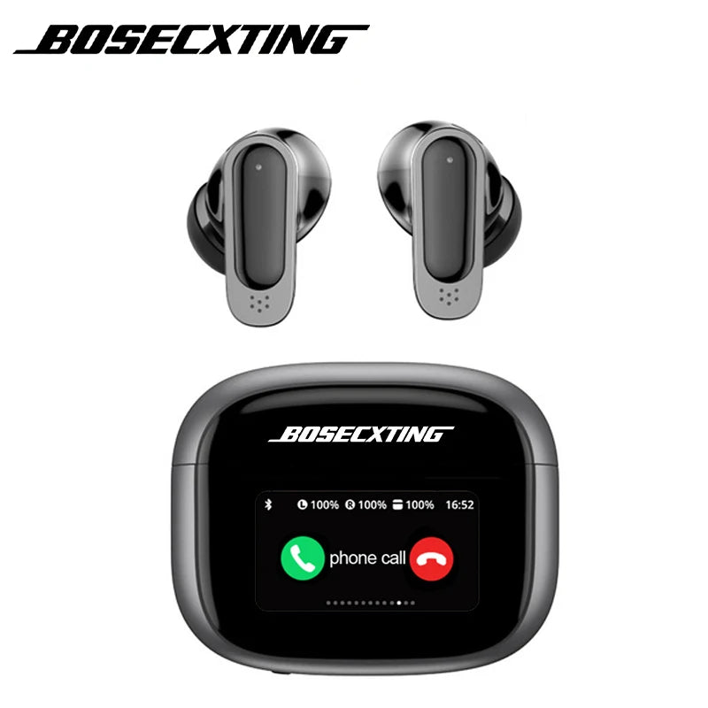 BOSECXTING V11 TWS Smart Digital Bluetooth Earphones In Ear ANC Noise Reduction Long Range Wireless Earbud With Mic Touch Screen