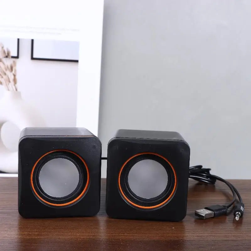 ! Computer Speakers Stereo Microphone Audio PC Speaker USB Wired With LED Light For Desktop Computers PC Laptops