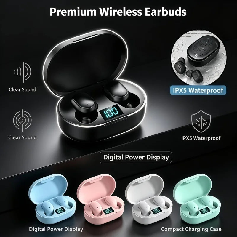 E6S Fone Bluetooth Earphones Wireless Bluetooth Headset Noise Cancelling Headset With Microphone Headphones High sound quality