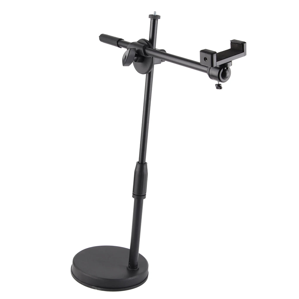 Multifunctional Desktop Photography Phone Holder Bracket Arm Bracket Stand Angle Adjustable for Photo Video Shooting Fill Light
