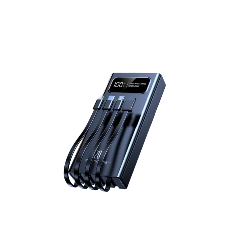 50000mAh 30000mAh 10000mAh 120W Power Bank for IPhone Huawei and Xiaomi Mobile Phones PowerBank with Built-in Cable (CCC)