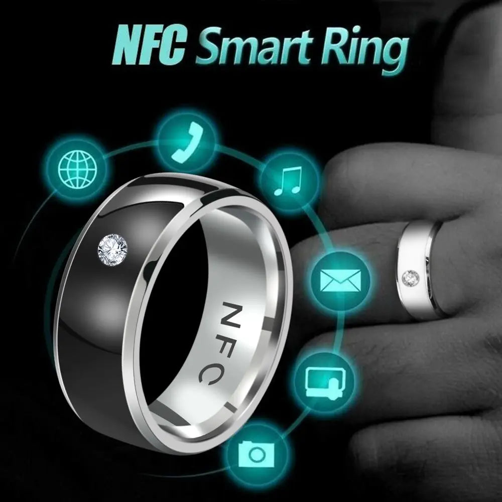 Fashion NFC Smart Finger Ring Intelligent Wear Connect Android Phone Equipment Waterproof Rings