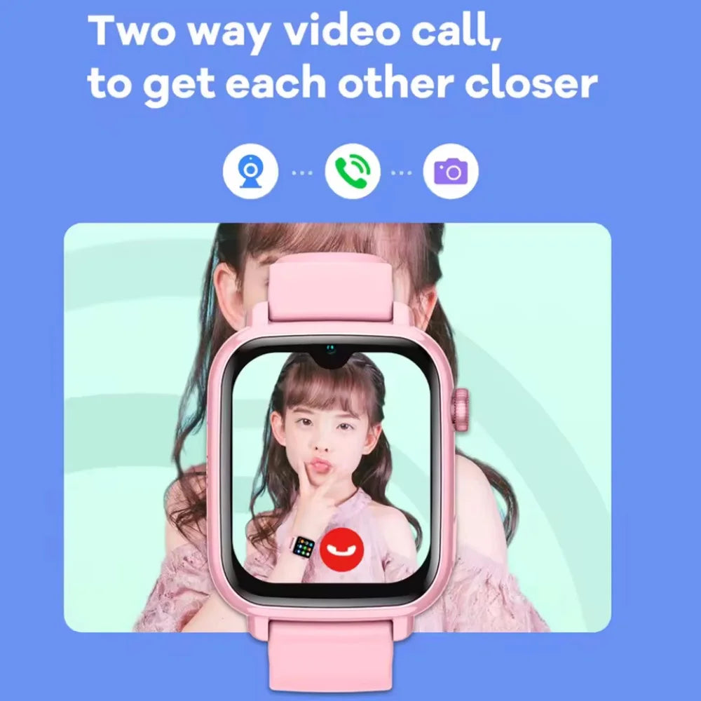 New 4G Smart Watch Kids GPS Video Call SOS IPX7 Waterproof Child Smartwatch HD Camera Monitor Tracker Location Phone Watch