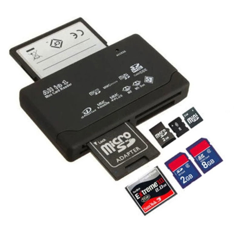 For 21Kinds Of Memory Card Reader For USB External Mini SDHC M2 MMC XD CF Read And For Write Flash Memory Card Dropshipping