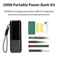 21700 Battery Case High-Power PD100W Fast Charging Power Bank DIY Kit 4-Cell Power Bank Housing with Built-in Cable