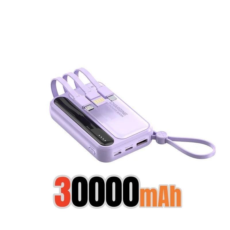 500000mAh Power Bank BuiIt in 4 Lines Super Fast Charging Large Capacity Portable External Battery for All Phones 2026