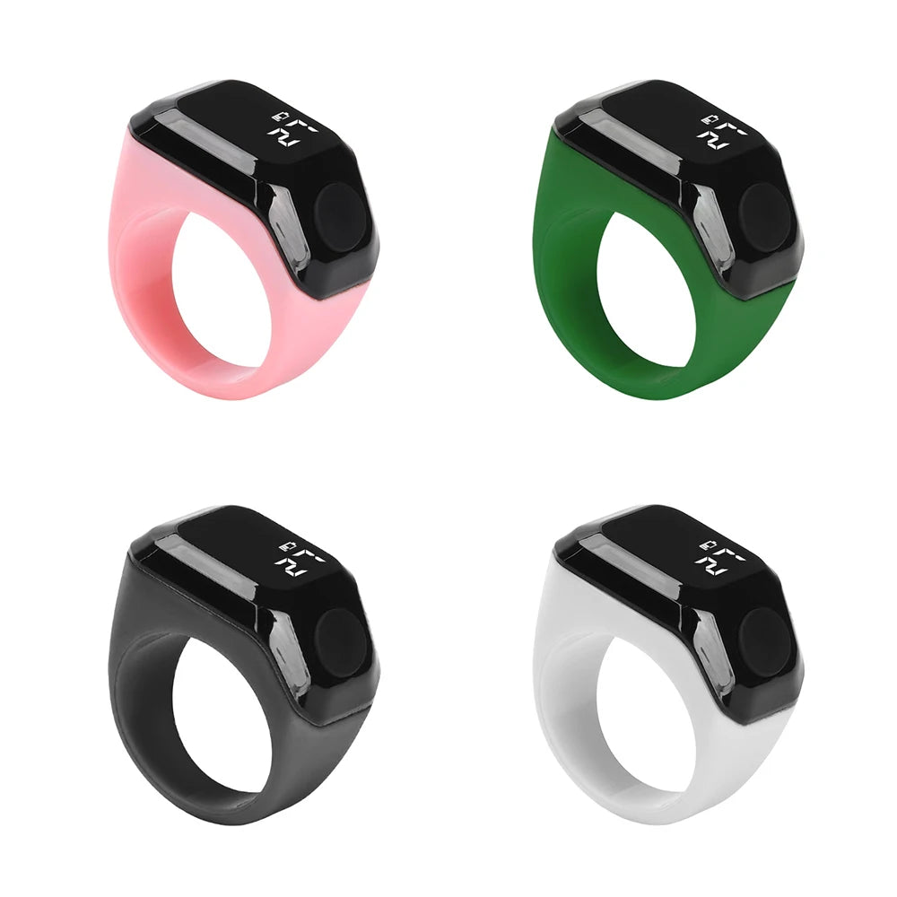 Smart App Ring Counter, Portable OLED Digital Display Bluetooth Counter, 0–9999 Wearable Counter, Type-C Port