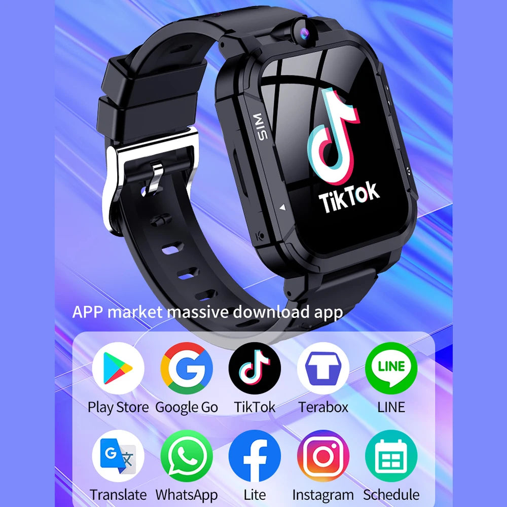 Smart Watch Kids 4G GPS WiFi Tracking Location Video Call SOS APP Download Monitor Phone Watch Children Smartwatch Boy Girl Gift