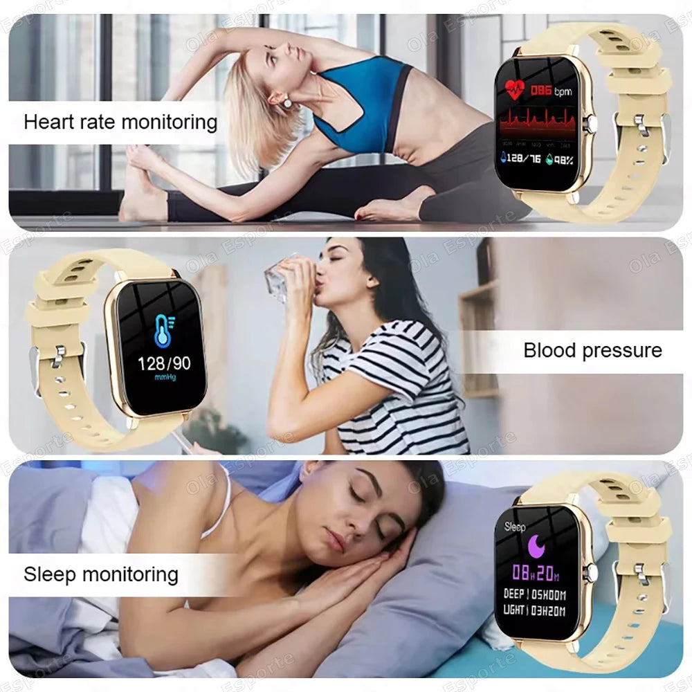 Smart Watch Android IOS Phone 1.83 Inch Color Screen Bluetooth Answer Call Fitness Watches Tracker Smartwatch Women Men New Ht30