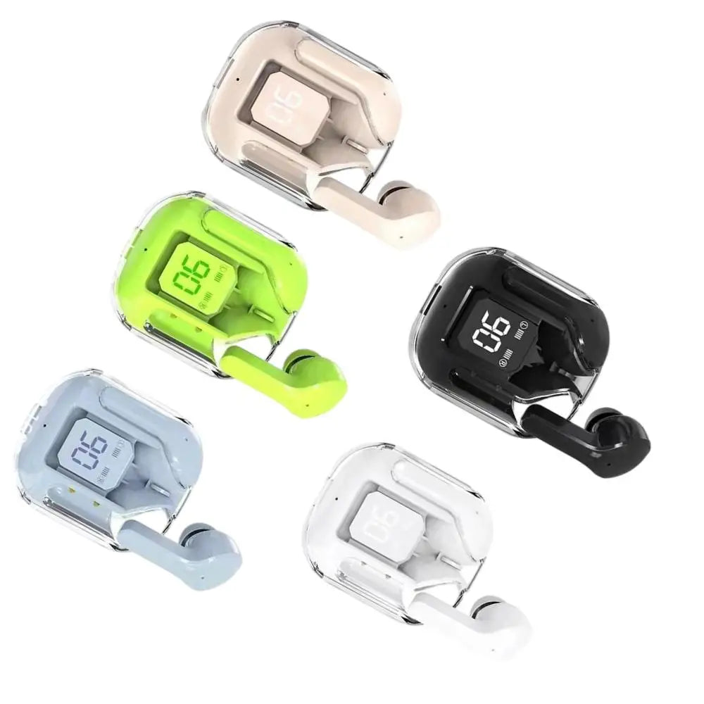 New Bluetooth-Compatible Earphone Creative with Digital Display Bilateral Stereo TWS Earbuds Outdoor Sports Headphones