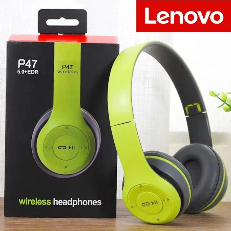 Lenovo Portable Foldable Headmounted Bluetooth 5.0 Multifunctional Wireless Headset For Bluetooth connection Wired Connection