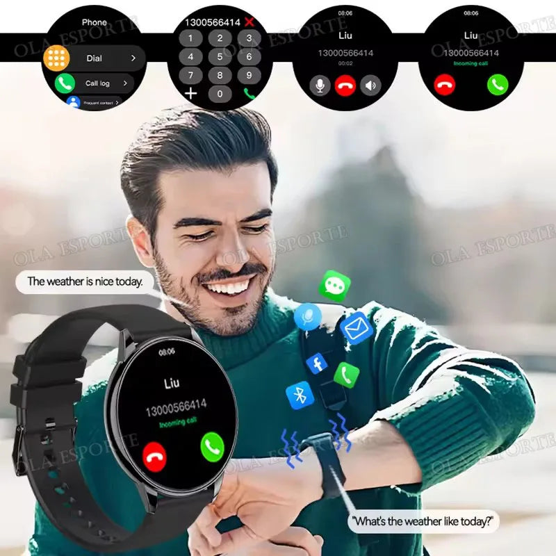 Smart Watch, Wireless Call/Dial, Multi-Sport Mode, Multiple APP Reminders, Suitable for Men and Women, Compatible Phone/Android