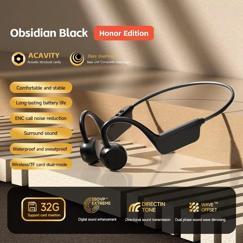 Bone Conduction Headset Bluetooth 5.4 With Mic Waterproof Exercise Fitness Wireless Swimming Sports Headphone 2026 New