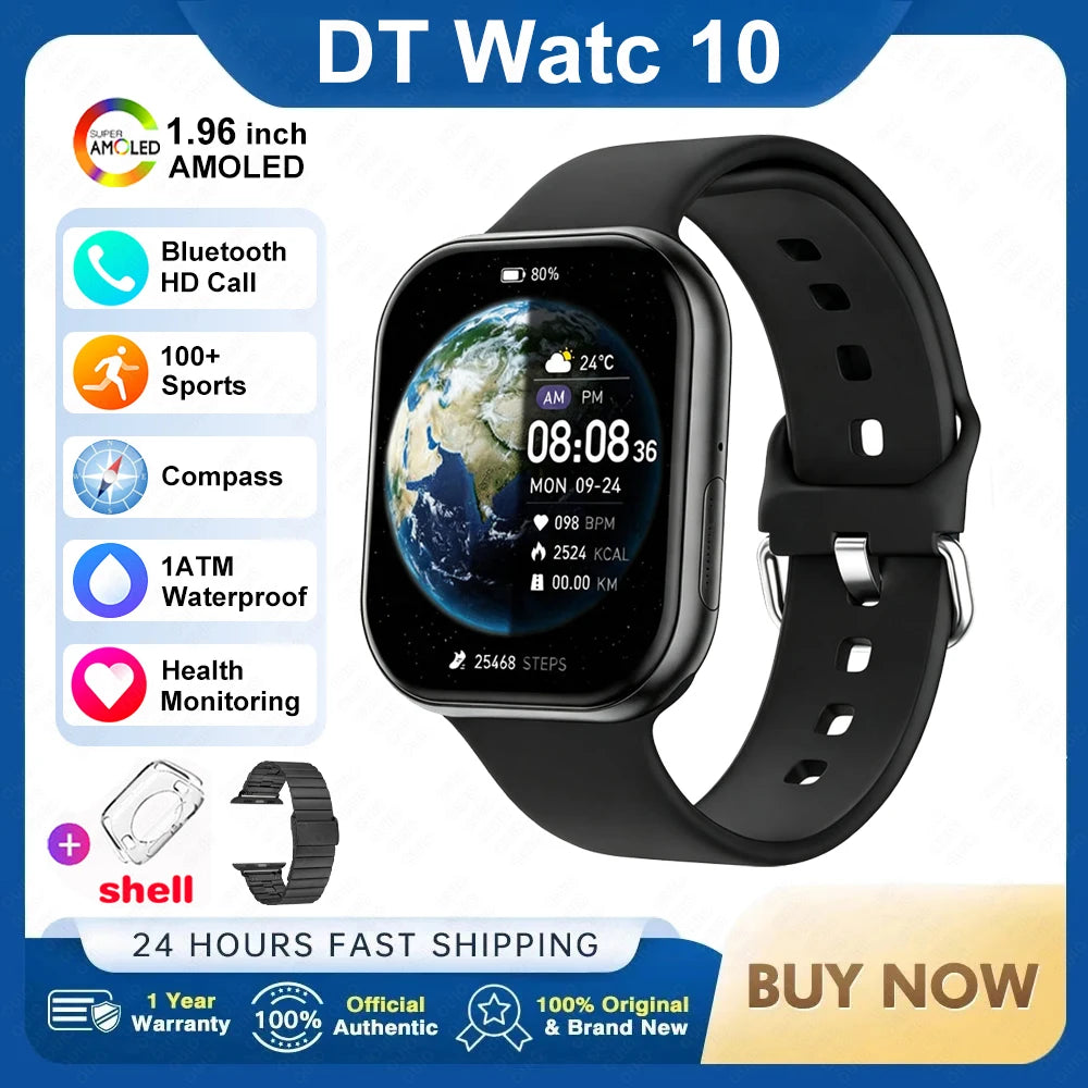 2026 New For Watch 10 Smart Watch 4G Memory Music Video Bluetooth Call Waterproof Smartwatch For Android IOS TWS Earphones