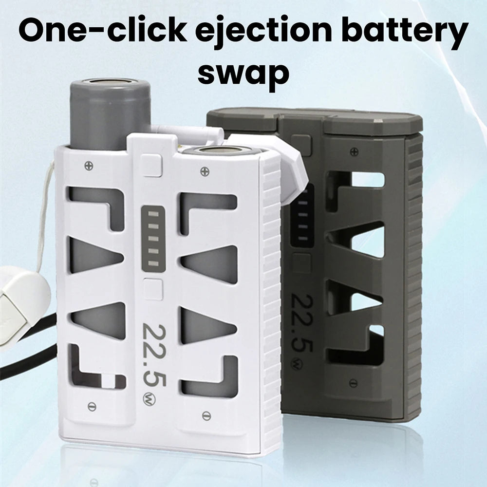 Portable Power Bank DIY Kit 22.5W Fast Charging 2*21700 Battery Case Quick-Release Battery Housing Emergency Power Box