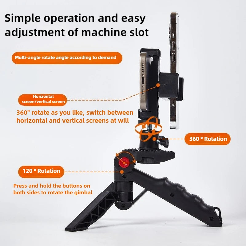Phone Teleprompter Prompter Stand for Phone Live Broadcast Desktop Handheld Stand Video Subtitle Speech Read Tripod Accessories
