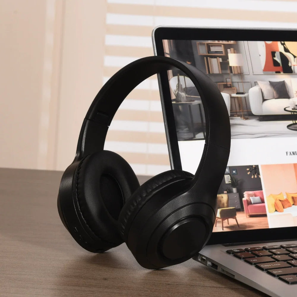Wireless Over-Ear Bluetooth Headphones, Long-Lasting Battery Life, Foldable Design for Easy Storage, Low Latency for Gaming