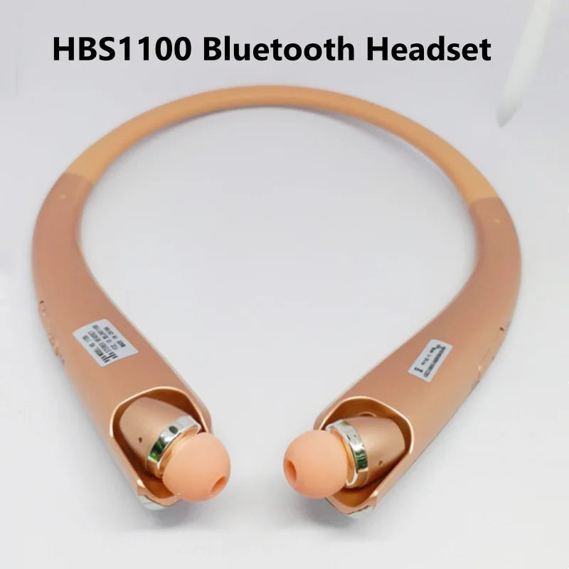 Universal Mini Wireless Headphones HBS1100 Bluetooth Headset Wireless Hanging Neck Sports Stereo Music Bluetooth CSR Dual Ear
