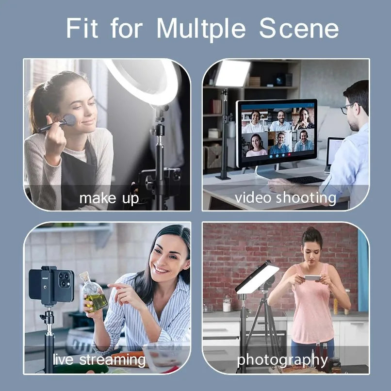 DSLR Camera Clamp Light Stand Adjustable Desk Mount Stand with Ball Head for Phone Camera Webcam Live Streaming Video Recording