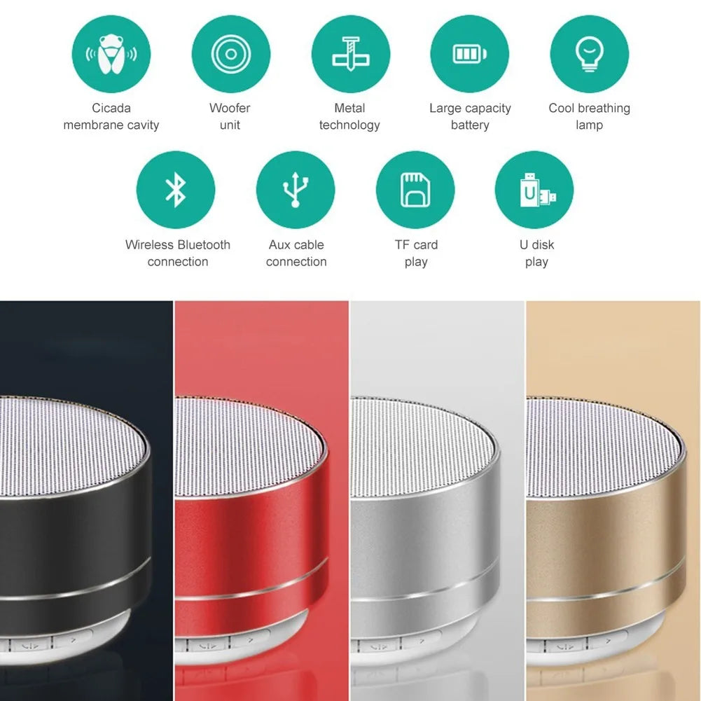 Portable Wireless Bluetooth Speaker Mini Bluetooth Speaker Music Sound Box Subwoofer MP3 Player For PC Laptops Outdoors Speakers