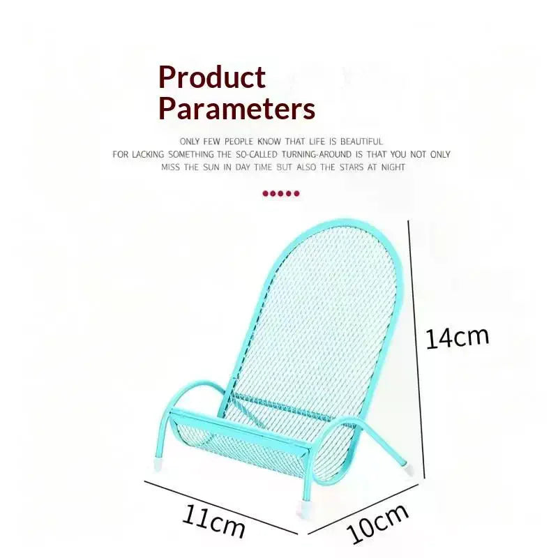 Wrought Iron Phone Stand Heavy Duty Base Ergonomic Design For Bed And Desk Secure Grip For Smartphones Tablets