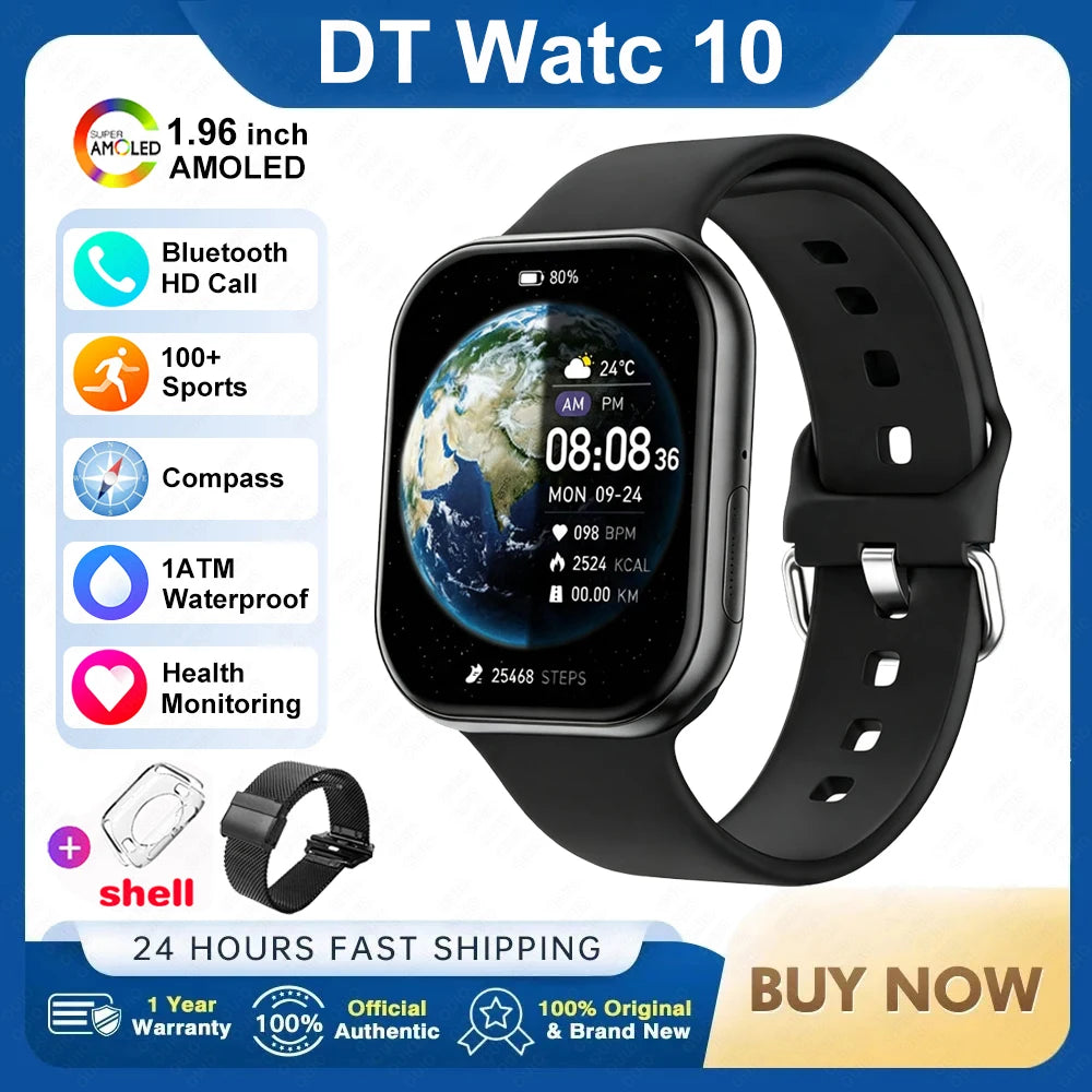 2026 New For Watch 10 Smart Watch 4G Memory Music Video Bluetooth Call Waterproof Smartwatch For Android IOS TWS Earphones
