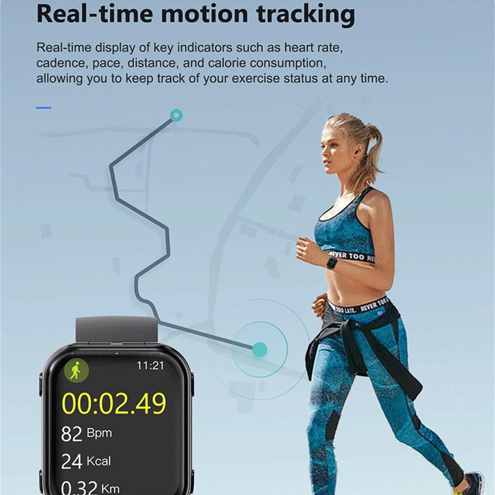 Waterproof Smartwatch 2 En 1 Equipped With TWS Earphones Smart Watches Men Women BT Call Music Heart Rate Health Monitor Sports