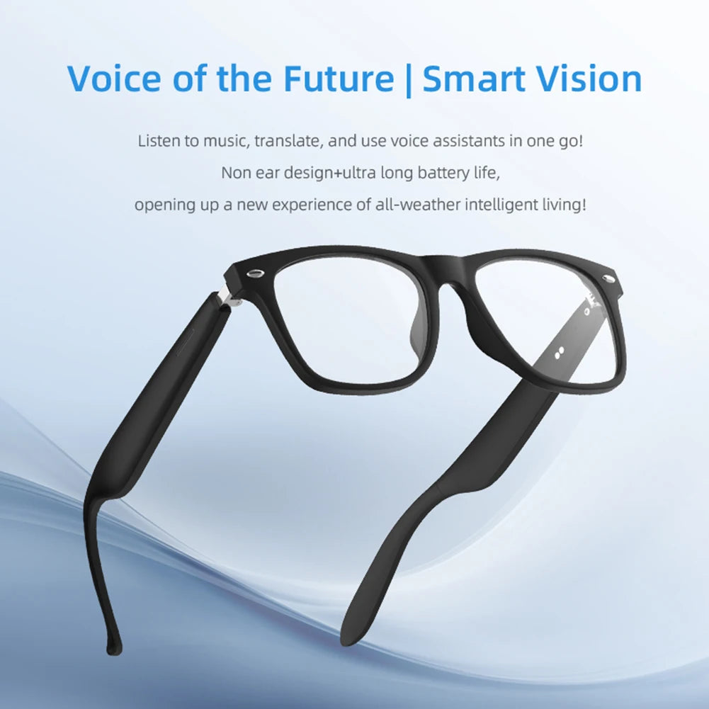 Smart Bluetooth Glasses Wireless Bluetooth Earphones Multi Functional Real Time Translation Anti Blue Light Glasses