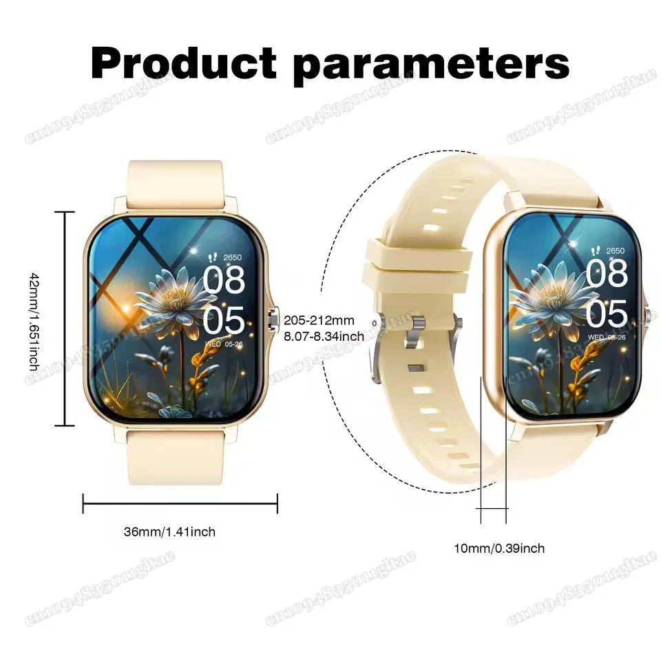 Smart Watch For Android IOS Watches 2.01inch HD Display Bluetooth Call Message Alert Music Sports Mode Smartwatch Men Women HT30