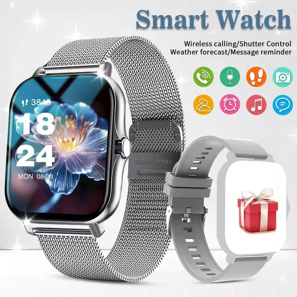 2026 New Smart Watch Men Women HD Touch Screen Heart Rate Oxygen Sleep Tracker IP68 Water-resistant Long Battery Android IOS