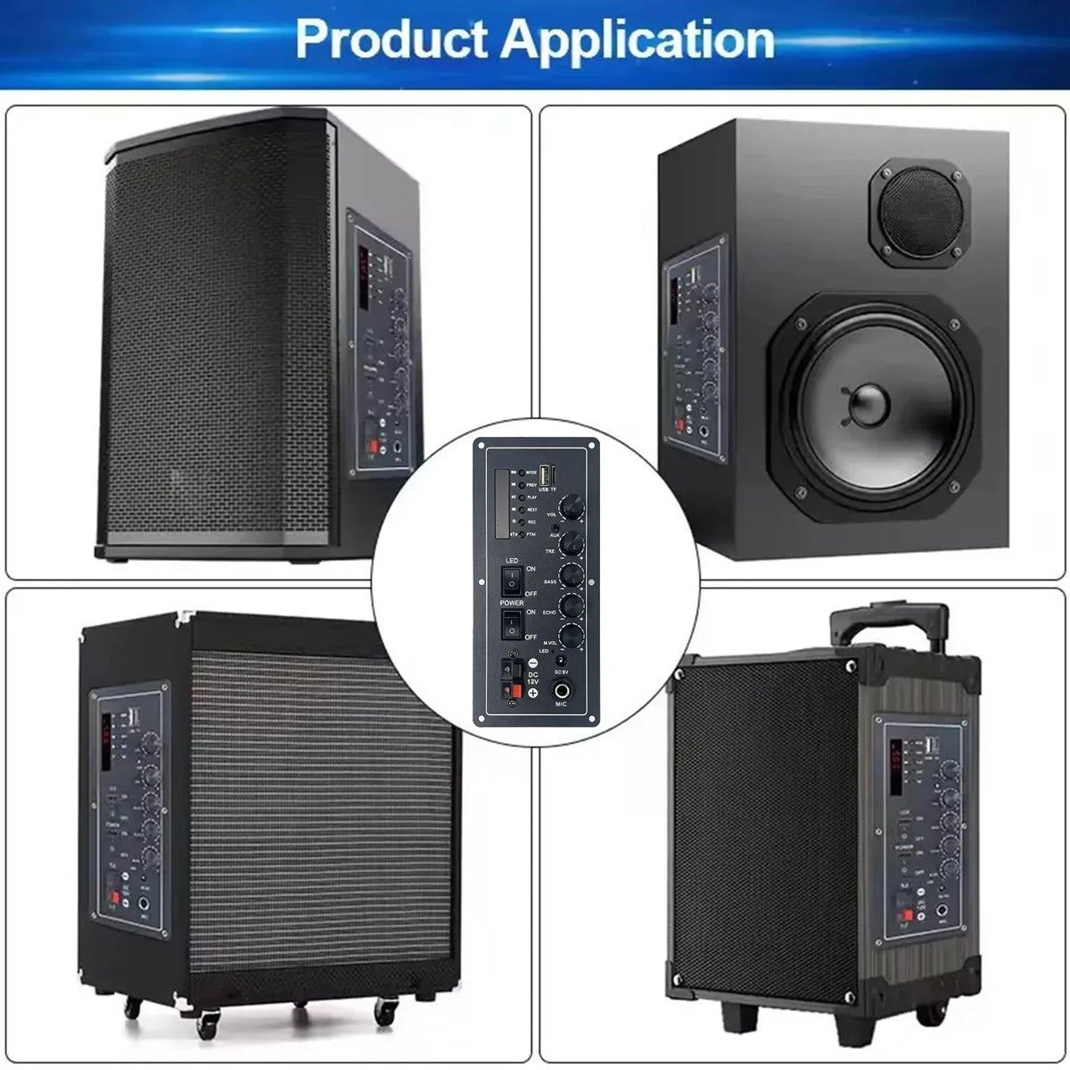 12v Bluetooth Decoder Board With Amplified Speakers