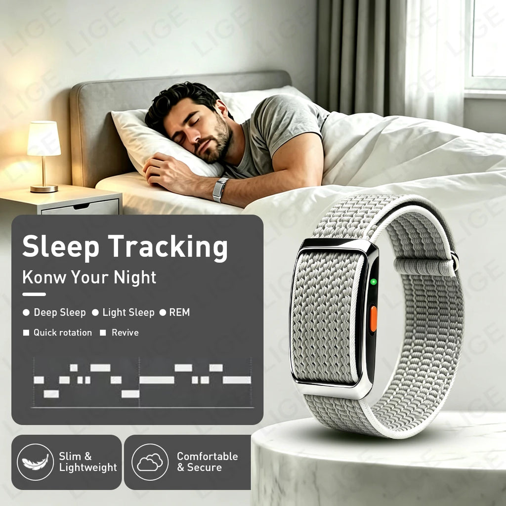 LIGE New 24/7 Health Smart Wristband Sports Fitness Waterproof Smart Bracelet Sleep Monitor Pedometer Smart Watch For Women Man