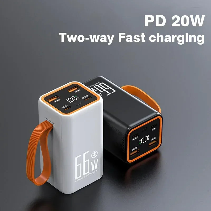 PD20W 20000mAh Power Bank Portable External Spare Battery 10000mAh 66W Super Fast Charger Powerbank for iPhone 13 14  15 Xiaomi
