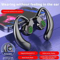 Bluetooth 5.4 Earphones Single Ear Earhooks Noise Cancelling Sports Headphones 360° Rotatable Wireless Earbud with Microphone