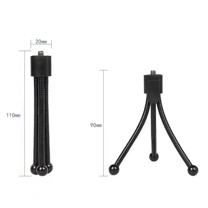 1 Pcs Mini Tripods for Digital Camera Mobile Phone Metal Lightweight Tripod Stand Mount Folding Desktop Camera Stand