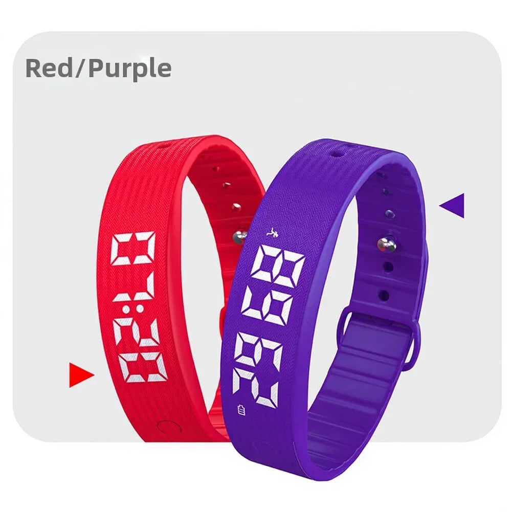 Digital Smart Wristband Sleep Monitoring Step Counting Countdown Timer Vibrating Alarm Reminder Wristband Smartband  Accessories