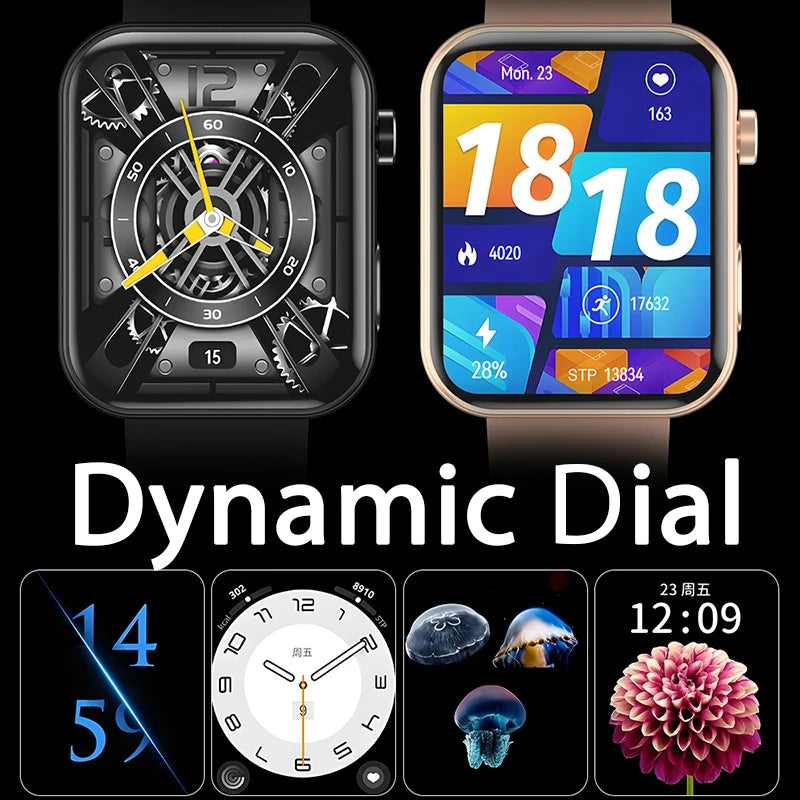 2025 New Smart Watch with Camera Record Videos Sync Phone Camera Large Memory Dynamic Video Dial Music Bluetooth Call Smartwatch