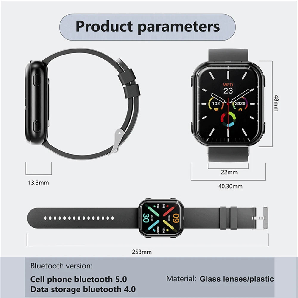 Waterproof Smartwatch 2 En 1 Equipped With TWS Earphones Smart Watch Men Women Sports Heart Rate Health Monitoring BT Call Music