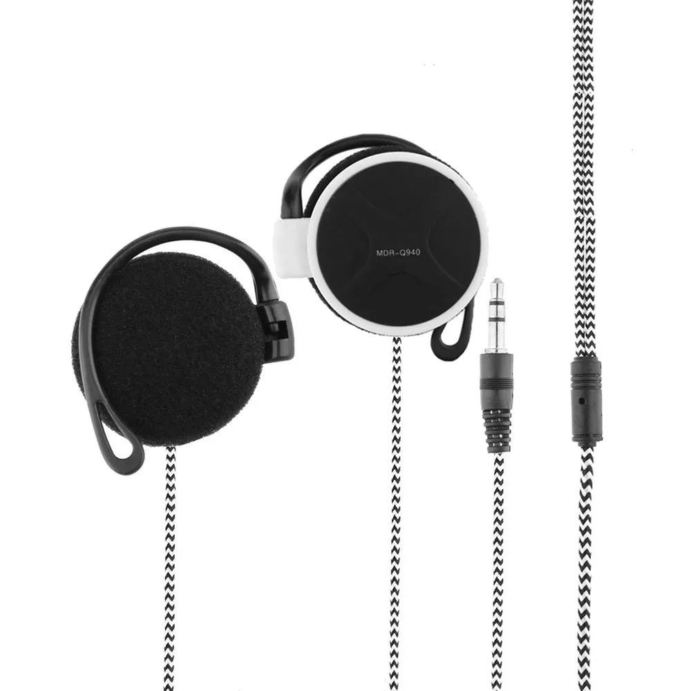 3.5mm Wired Gaming Headset On-Ear Sports Headphones Ear-hook Music Earphones for Smartphones Tablet Laptop Desktop PC
