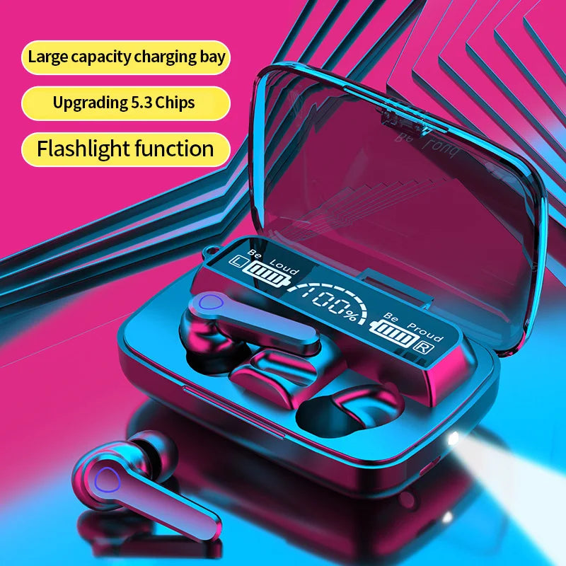 M19 Bluetooth Headset Wireless Tws Gaming Support Noise-cancelling Touch In-ear Mini Emergency Power Bank Headset