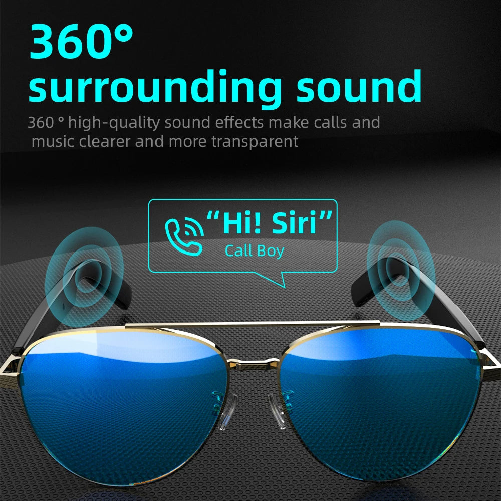 Smart Wireless Bluetooth Glasses Fashion Anti-Blue Light Glasses Multi-functional Music Playback Phone Answering Touch Operation