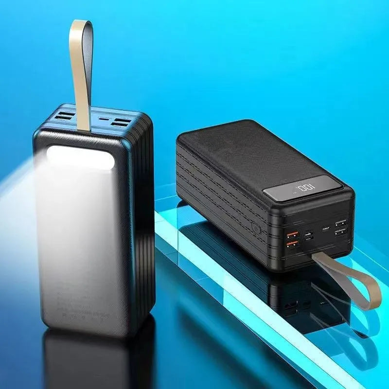 100000mAh Fast Charging Power Bank with Built-in Cable Large Capacity Digital Display Portable Charger