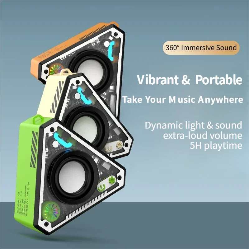 Portable TWS Bluetooth Speaker Audio Subwoofer Mini Wireless Portable Speaker HiFi Music Surrounding Sound Outdoor Loudspeaker